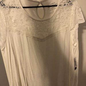 Torrid White Lace Blouse